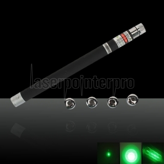 5 em 1 150mW 532nm Laser Pointer Verde Pen com 2AAA bateria