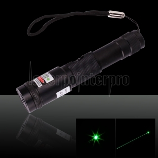 120mW 532nm Estilo linterna ajustable lápiz puntero láser verde, con batería