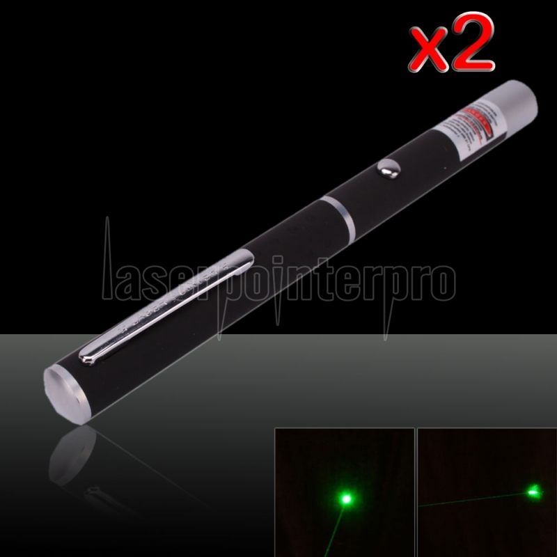 2Pcs Green+Red Laser Pointer Pen Visible 532nm/650nm Lazer Pointers+Battery+Char 