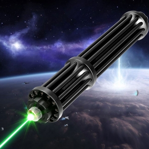 50000mw 520nm Gatling Burning High Power Green Kit de pointeur laser noir