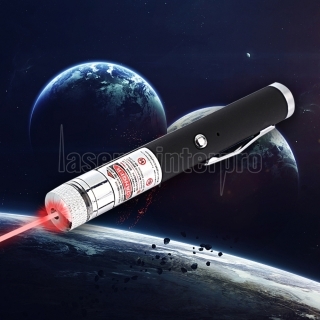 200mW 650nm Red feixe de luz estrelado Recarregável Laser Pointer Pen Preto