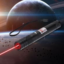 200mW 650nm recarregável ponteiro laser vermelho feixe de luz ponto único preto