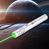 200mW 532nm ricaricabile puntatore laser verde con raggio di luce a singolo punto d'argento