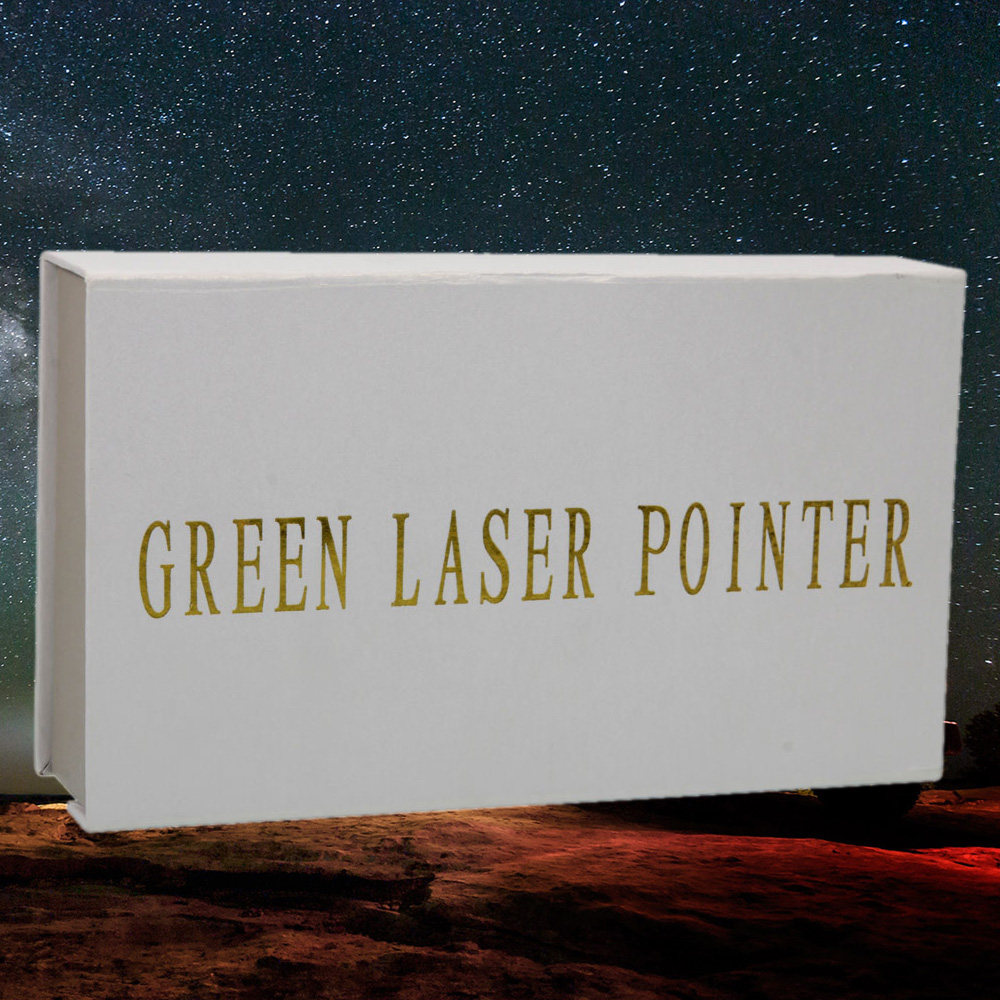 500mW 532nm grüner Strahl Single-Point-Aluminium-Laserpointer-Kit mit Akku und Ladegerät Silber