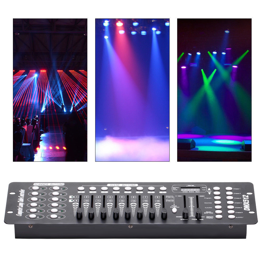 192CH DMX512 Stage Light Laser DJ Controlador LED de luz (CA 100-240V)