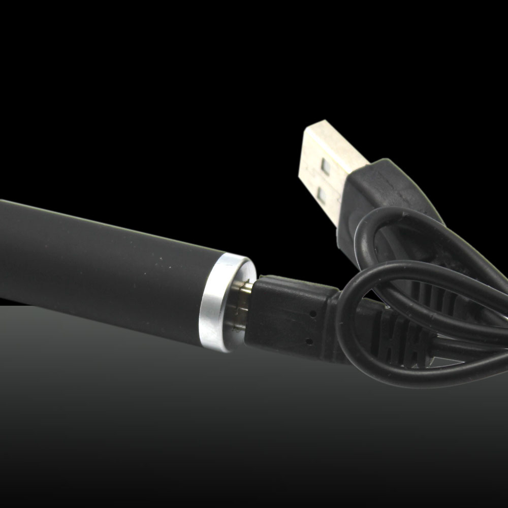 Bolígrafo puntero láser recargable USB de punto único de 500 mW y 532 nm Negro LT-ZS004
