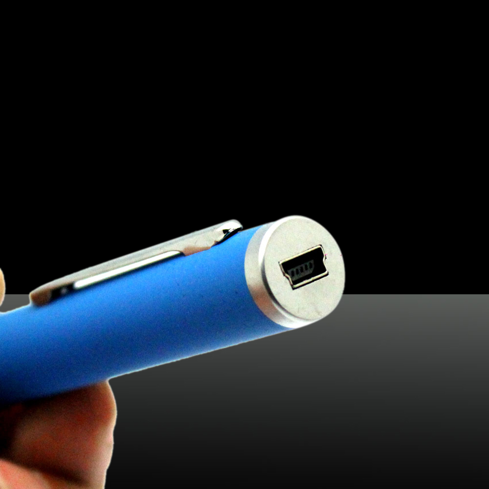 400mW 532nm Green USB Recargable Fine Copper Laser Pointer Blue