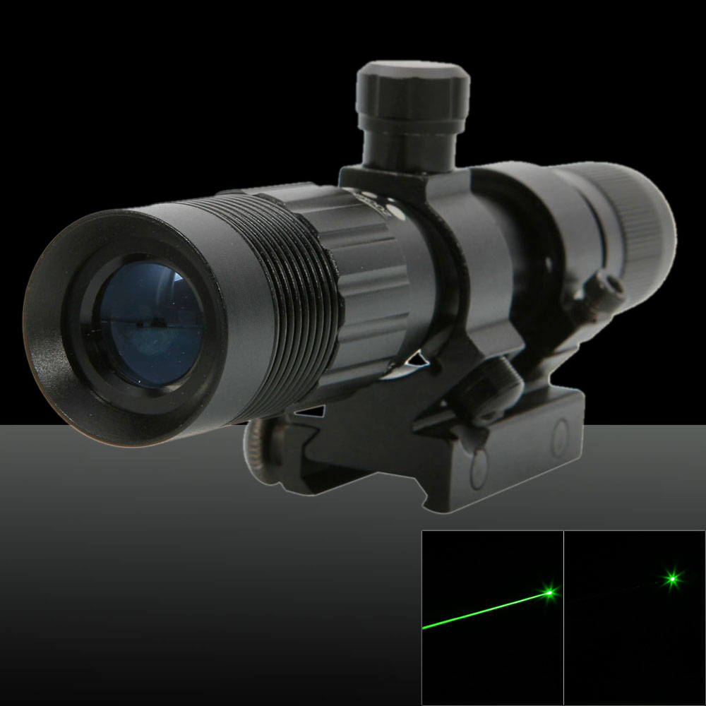 100mW 532nm Green Beam Light Punto único Estilo Handheld Zoomable Puntero láser a prueba de agua