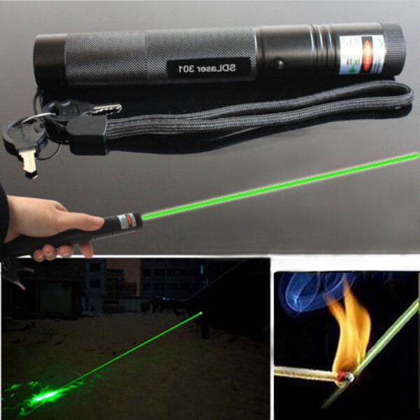 500mW 532nm Starry Sky Style Green Light Waterproof Alumínio Laser Pointer Black