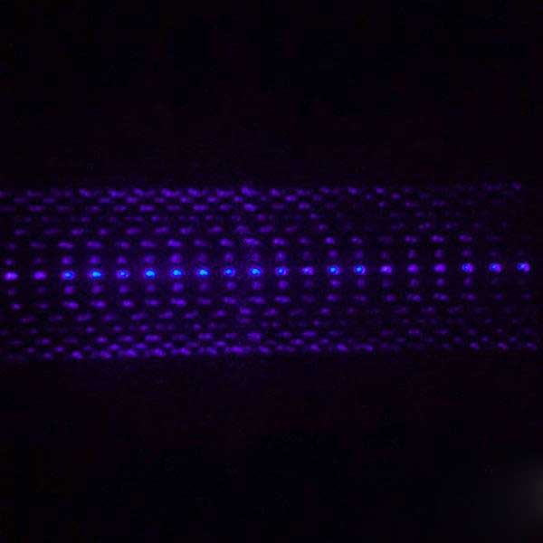 100 mW 405 nm Nueva carcasa de acero Caleidoscopio Cielo estrellado Estilo Luz púrpura Impermeable Puntero láser Plata