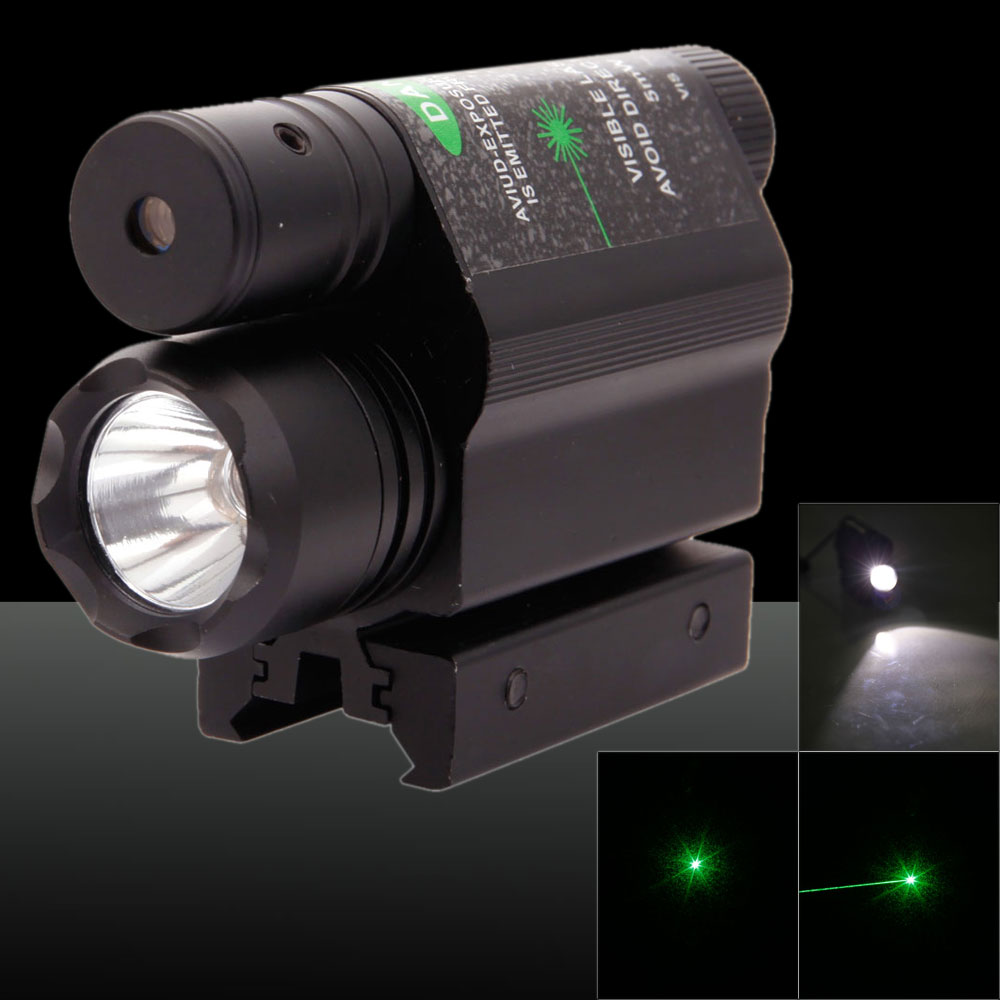 2-in-1-Professional 5mW 650nm grünes Licht Einpunkt-Stil Zoombarer Laserpointer Schwarz