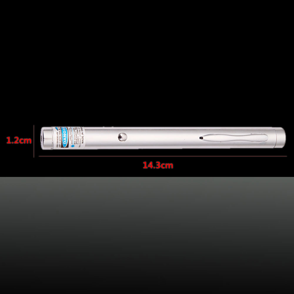 20mw 405nm azul e roxo luz único ponto estilo impermeável de aço inoxidável ponteiro laser prata