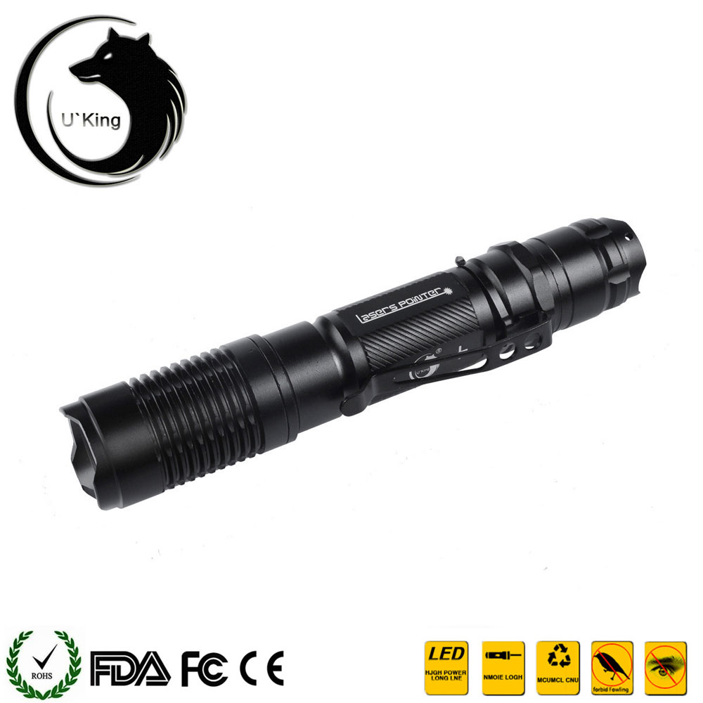UK ZQ-A13 stylo pointeur laser zoomable point unique à faisceau vert 50mW, noir