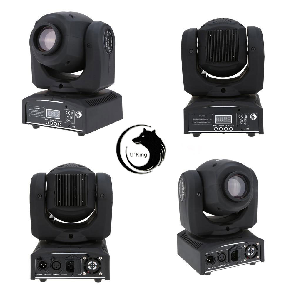 UKing ZQ-B54A 50W 1-LED 8 Rotary-Pattern-Effekt DMX-512 selbstfahrende Sound Control-LED-Bühnenlampe schwarz
