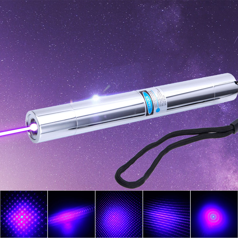 5000mW 450nm Blue Ray Multifunctional Copper Laser Pointer Silver