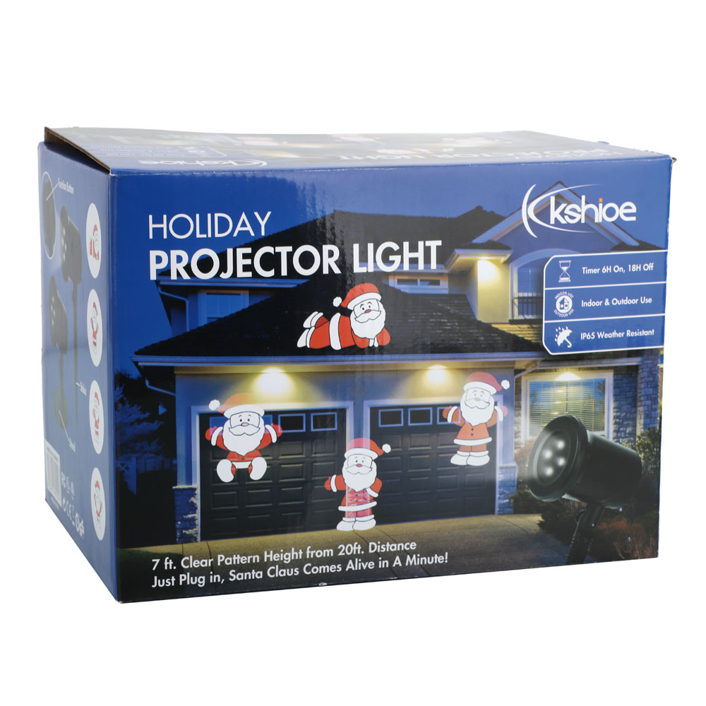 Kshioe LED Conversion Automatique Père Noël LED Décoration De Noël En Plein Air Paysage Lampe De Pelouse US Plug Rouge & Lumière Verte
