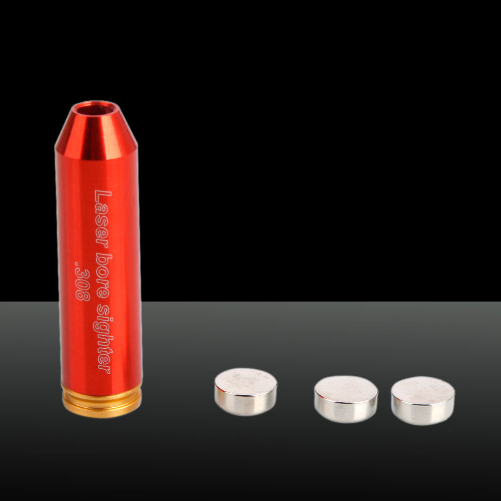 Cartucho de 650 nm Rojo Láser Láser Sighter Laser Pen 3 x LR41 Baterías Cal: 308R Rojo