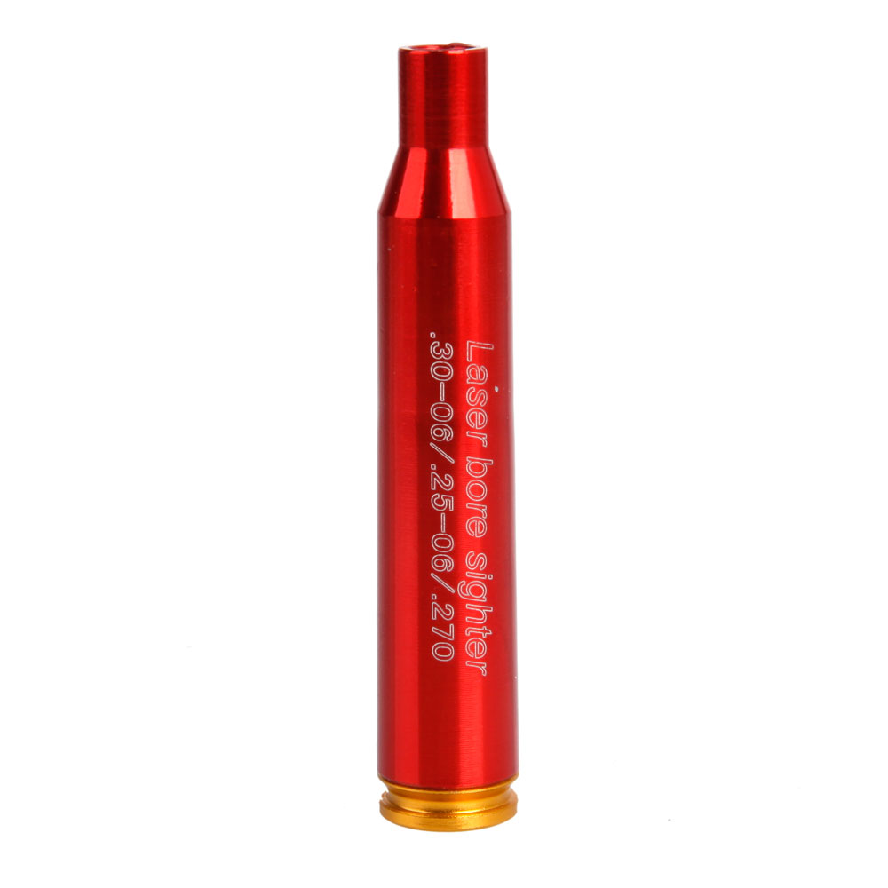 Forma de la bala de 650 nm Lápiz láser Luz roja 3 pilas AG9 Cal. 30-06 / 25-06 / .270WIN Rojo