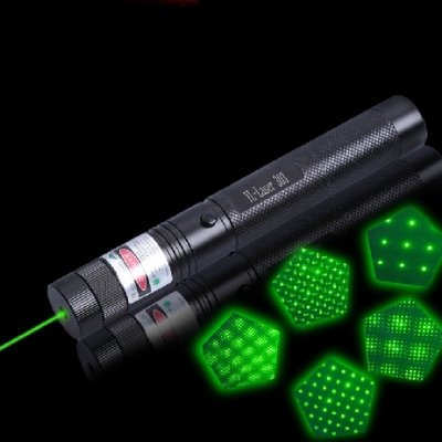 Laser 303 10000mW Professioneller grüner Laserpointeranzug mit 18650 Akku und Ladegerät Schwarz