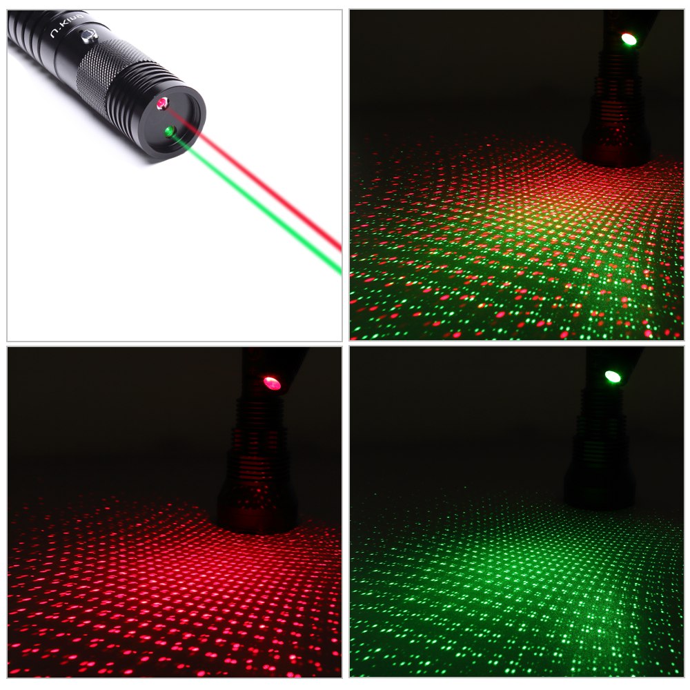 UKing ZQ-J32 5mw 532nm & 650nm double light 5 in 1 USB Laser Pointer