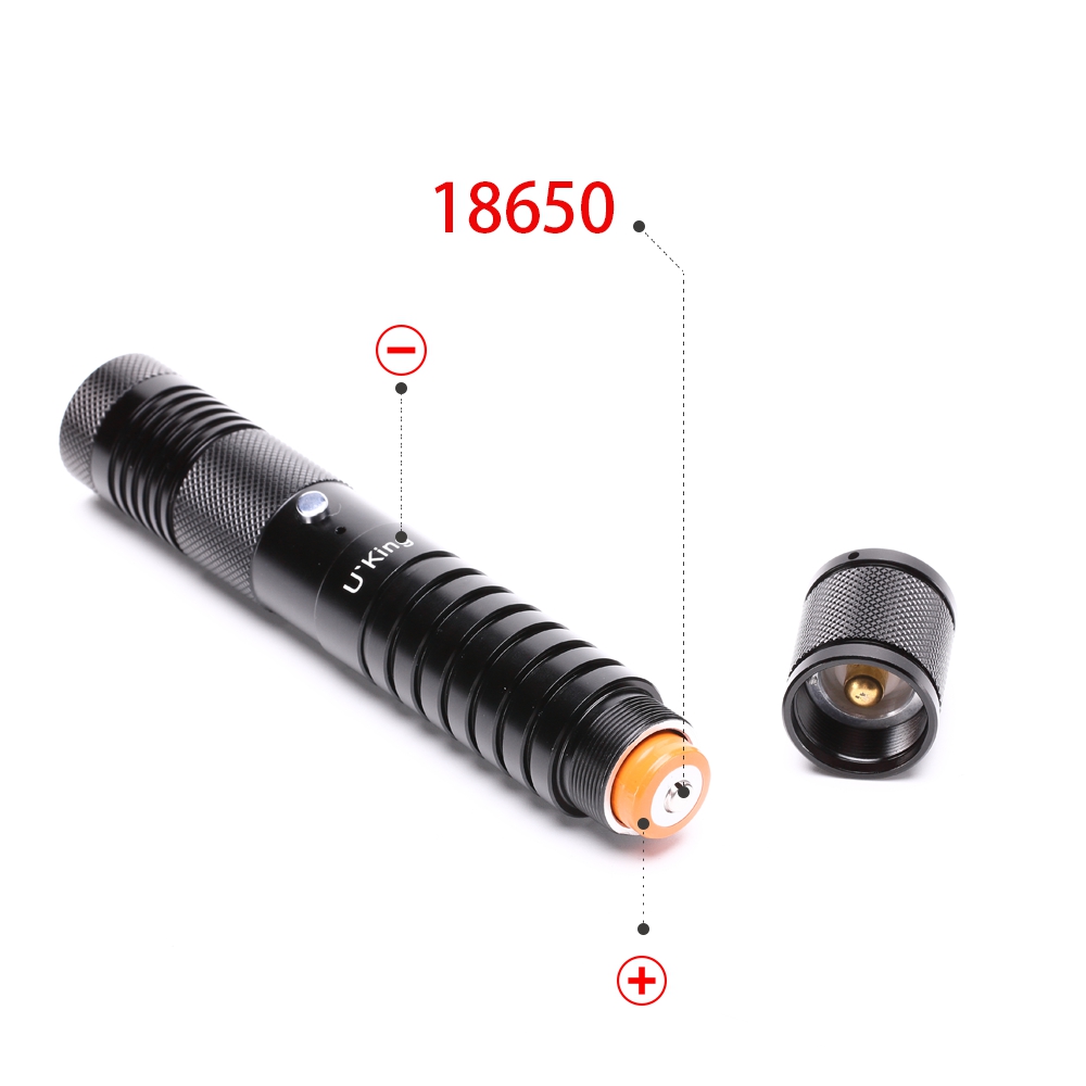 UKing ZQ-J33 400mw 532nm e 450nm luz dupla 5 em 1 USB Laser Pointer