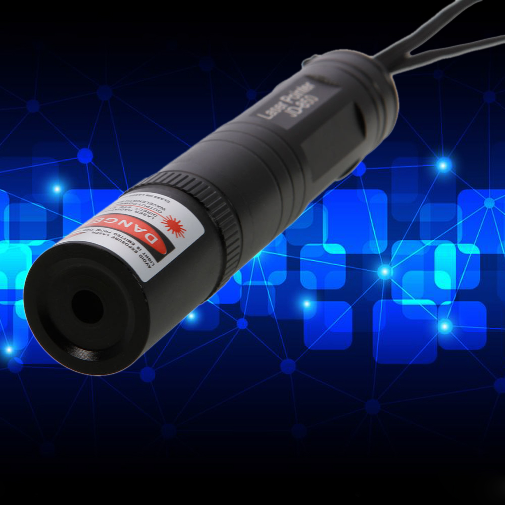 Tuta per puntatore laser rosso professionale da 200 mW con batteria e caricabatterie 16340 neri