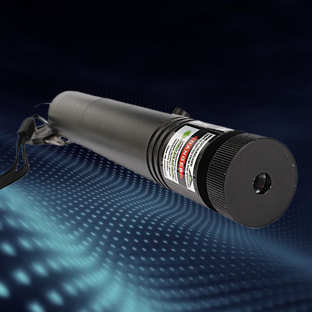 Laser 302 230mW 532nm Anpassen Fokus Taschenlampe Stil Grün Laserpointer Schwarz mit 18650 Batterie