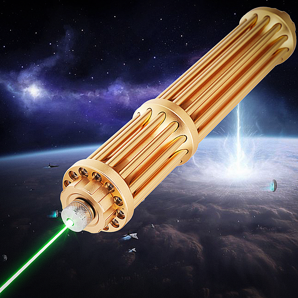 50000mw 520nm Gatling que queima o ouro verde dos jogos do ponteiro do laser do poder superior