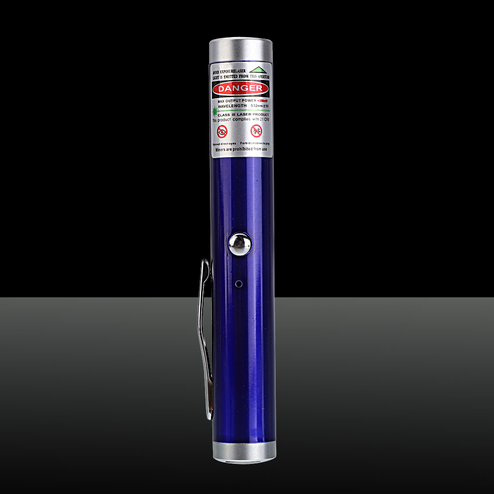 200mW 532nm feixe de luz ponto único recarregável Laser Pointer Pen azul