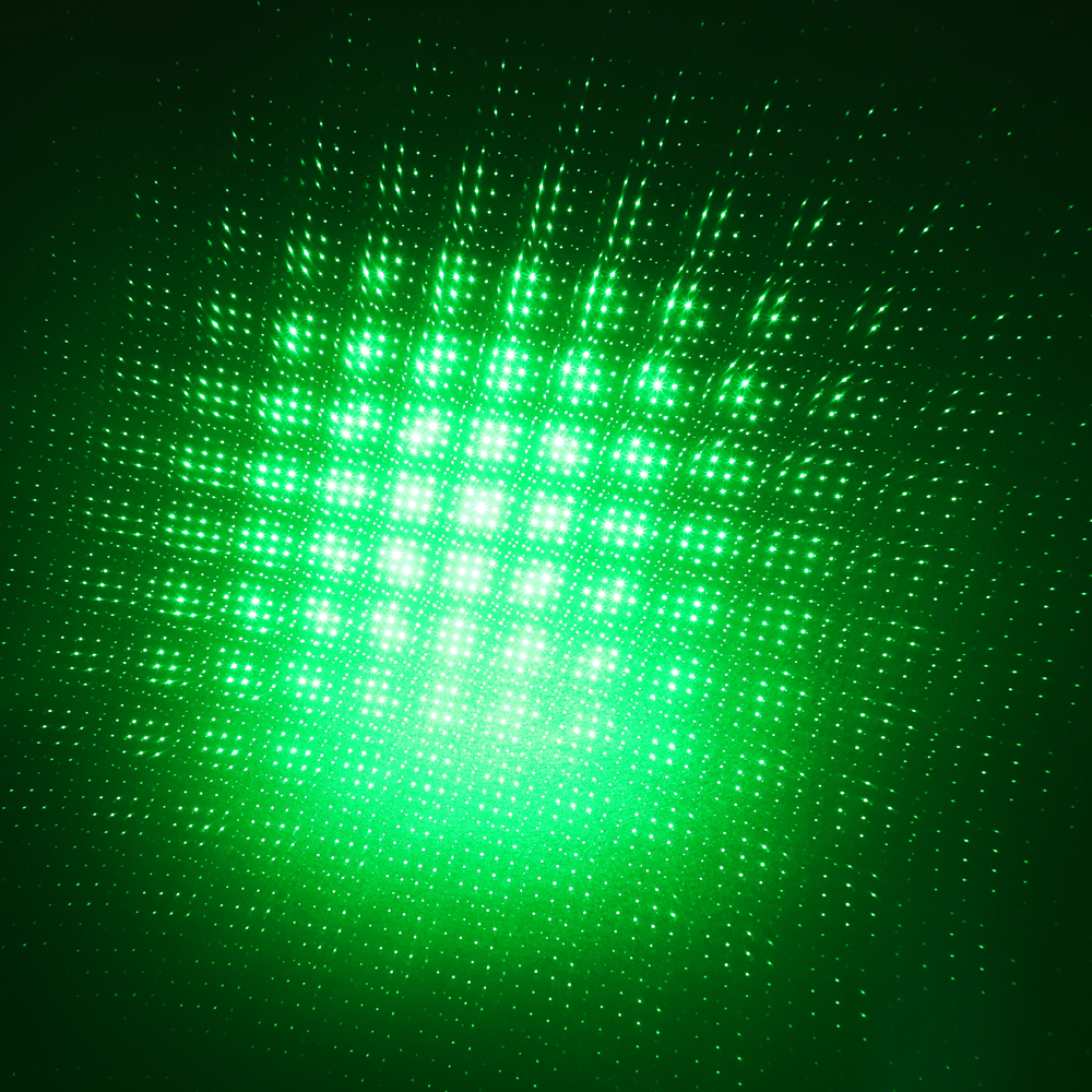 200mW 532nm grünes Lichtstrahllicht wiederaufladbare Laserpointer Silber