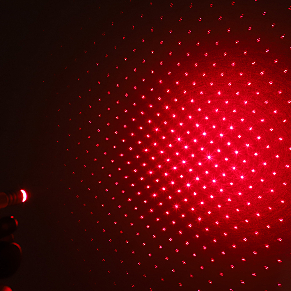 200mW 650nm Penna puntatore laser ricaricabile con luce rossa a fascio luminoso di colore nero