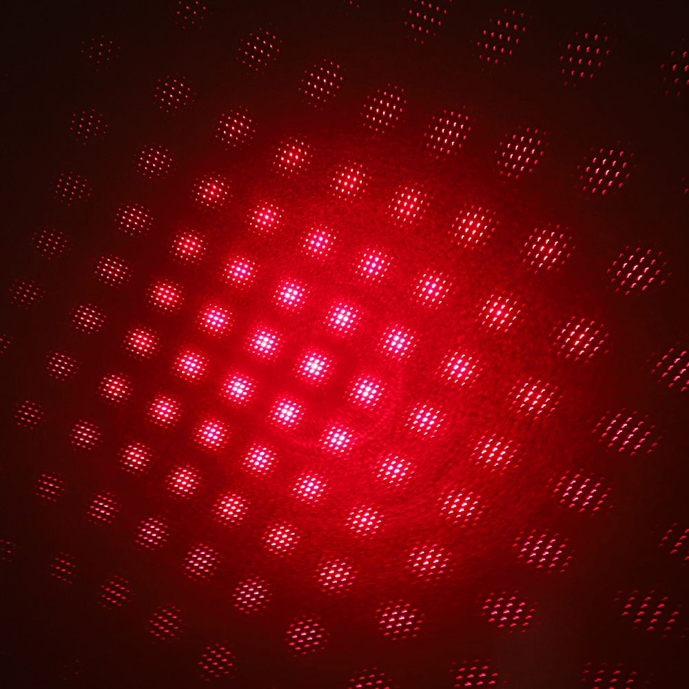200mW 650nm Luz de haz rojo Starry recargable Lápiz puntero láser Negro