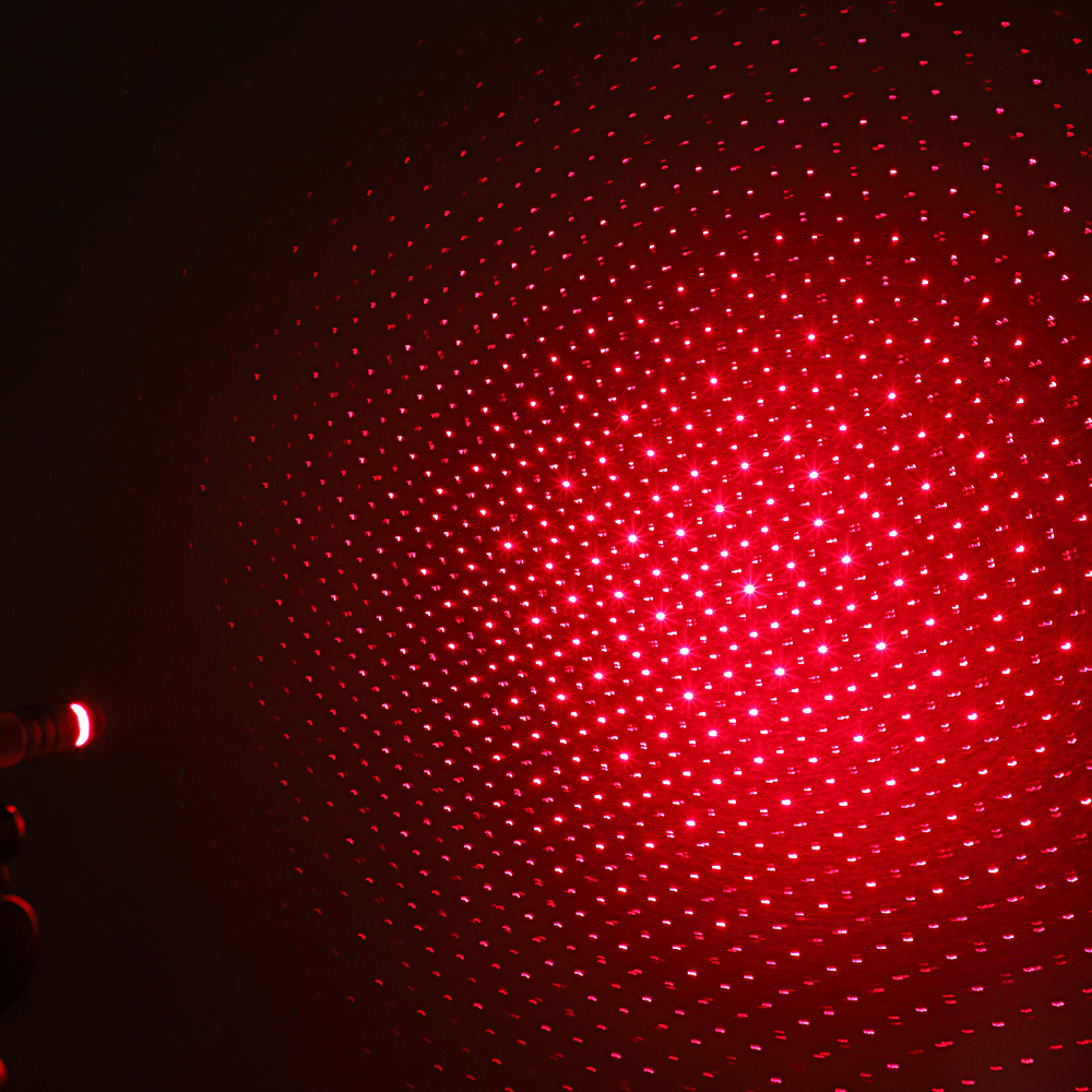 Pointeur laser rechargeable étoilé 200mW 650nm faisceau rouge lumière noir