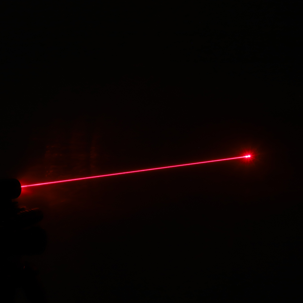 200mW 650nm Red feixe de luz ponto único recarregável Laser Pointer Pen preto