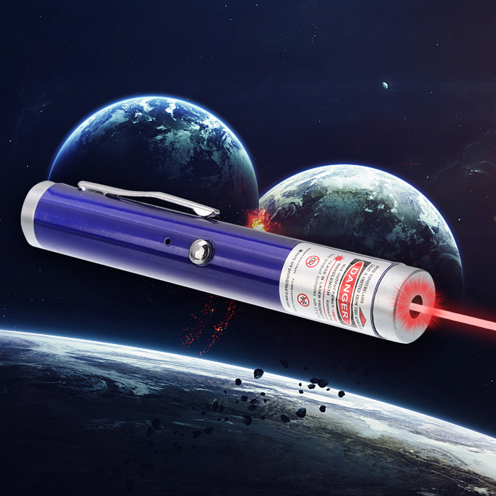 Pointeur laser rechargeable à point unique 200mW 650nm Red Beam Light Bleu