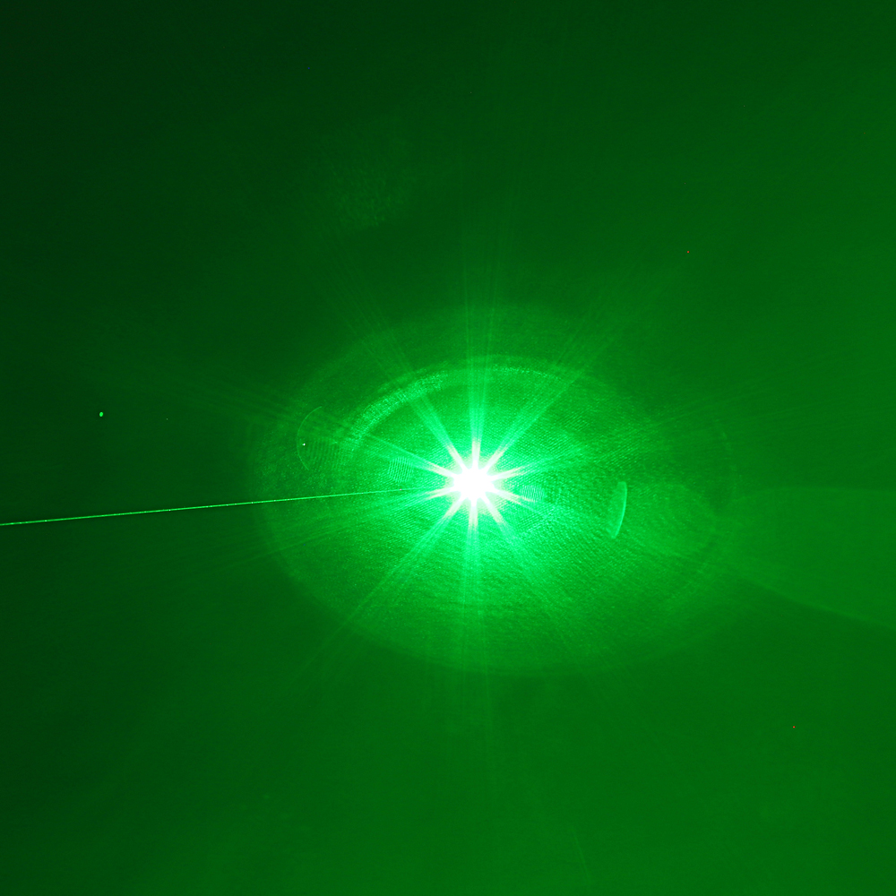Luz de haz de puntero láser verde recargable de 200 mW 532 nm Plata de un solo punto