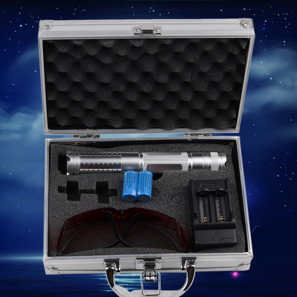 10000mW Fünfkopf-Blaulicht-Laserskop Silber