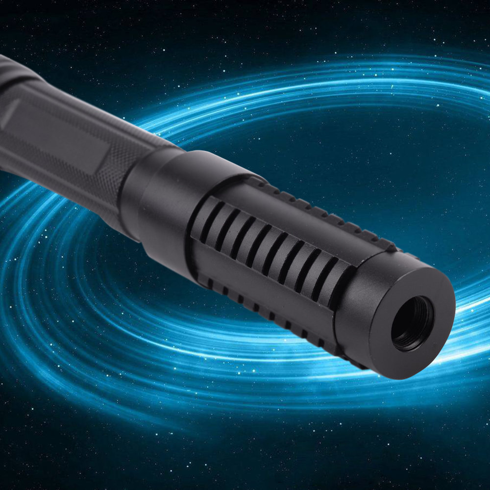 5000mW 450nm 5-in-1 Blue Beam Licht Laser Pointer Pen Kit Schwarz
